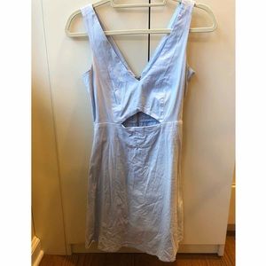 Mango Light Blue Cut Out Dress